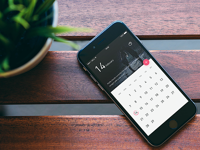 Calendar calendar clean concept dailyui ios iphone ui