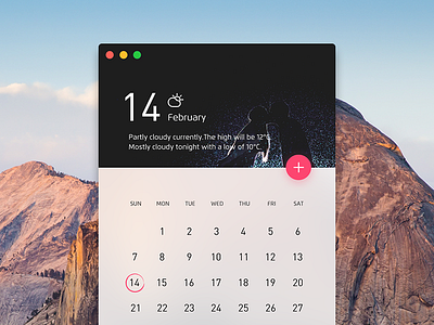 Calendar for Mac calendar clean concept dailyui mac ui