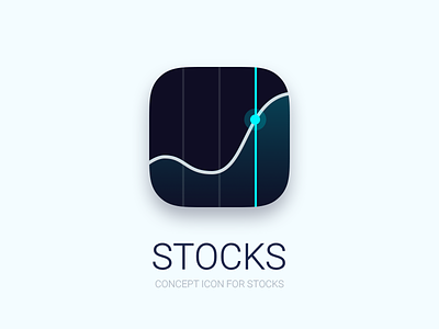 Stocks clean concept dailyui icon ios stocks