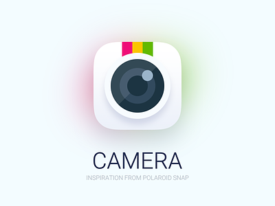 Camera camera clean color colorful concept dailyui icon ios polaroid