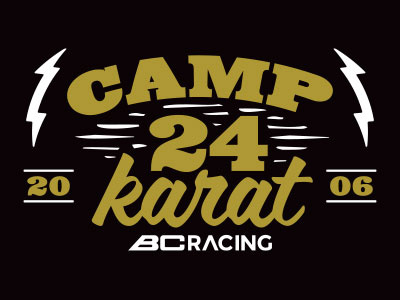 Camp 24 Karat adobeillustrator apparel brand branding graphicdesign graphics illustration logo streetracing tshirtdesign vector vectorart