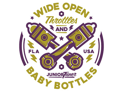 Wide Open Throttles and Baby Bottles adobeillustrator apparel brand branding graphicdesign graphics illustration logo streetracing tshirtdesign vector vectorart