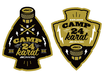 Camp 24 Karat Badges badge branding design graphicdesign illustration logo outdoor vector vectorart