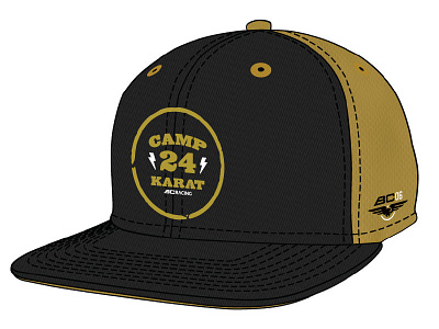 Camp 24 Karat Hat apparel branding design hat logo outdoor trucker typography vectorart