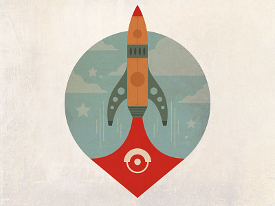 Space Ship brand illustration logo rocket scifi space vectorart