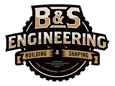 B&S Engineering brand branding drawing font logo type typography vectorart