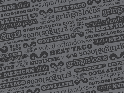 Gringos Locos Pattern brand branding design graphic illustration logo restaurant taco vector vectorart