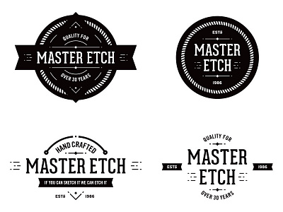 Master Etch Round 2 badge branddevelopment branding camp design graphic logo outdoor