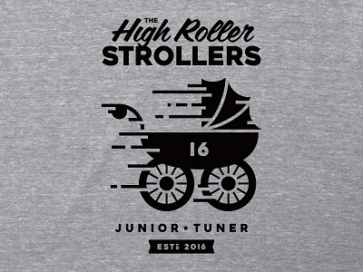 High Roller Strollers Version 2 brand branding design graphic illustration logo streetrace vector vectorart