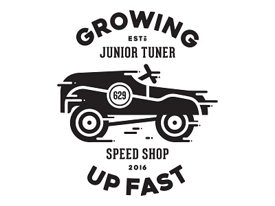 Growing Up Fast brand branding design graphic illustration logo streetrace vector vectorart