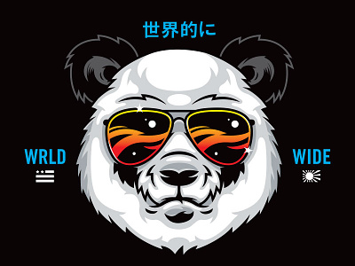 Panda art branding design illustration logo panda scifi vectorart