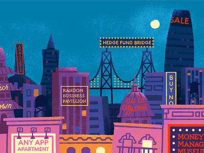 Bridges or Branding brand brand design branding bridge bridges cities city city branding city illustration cityscape controversial editorial editorial art editorial illustration high rise san francisco skyscraper