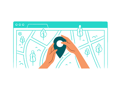 Where do you call home? design email gusto home illustration location nurture office onboarding pin