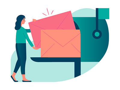 Mail. Mail. Mail. code design developer email form forms html illustration illustrator woman