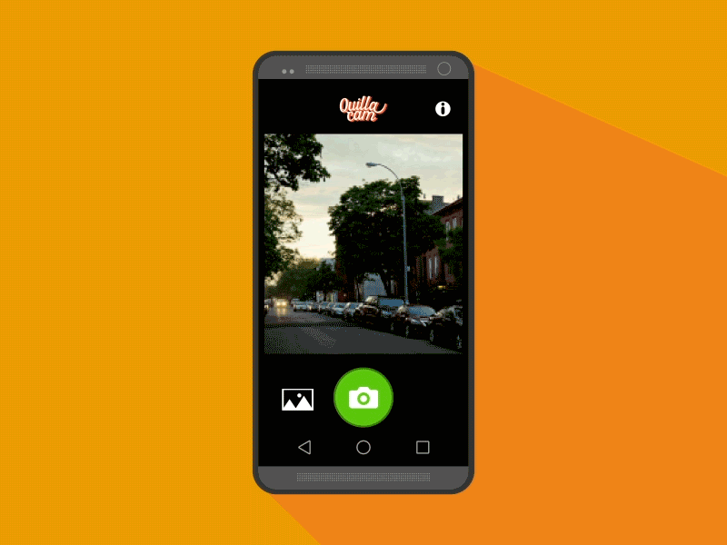 Quillacam App colombia barranquilla sticker lettering filter camara ui ux android ios app
