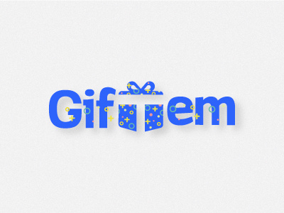 Giftem Logo box brand design gift identify logo logotype mark