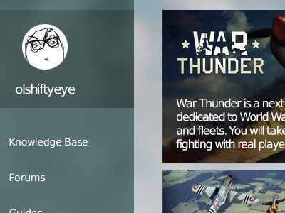 Duxter Sites - War Thunder community feed gaming metro modern news sidebar social