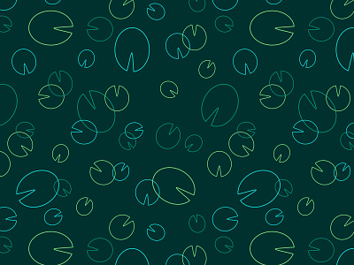 Dark Lilypads geometric graphic green lilypad nature pattern pattern design pond seamless surface vector