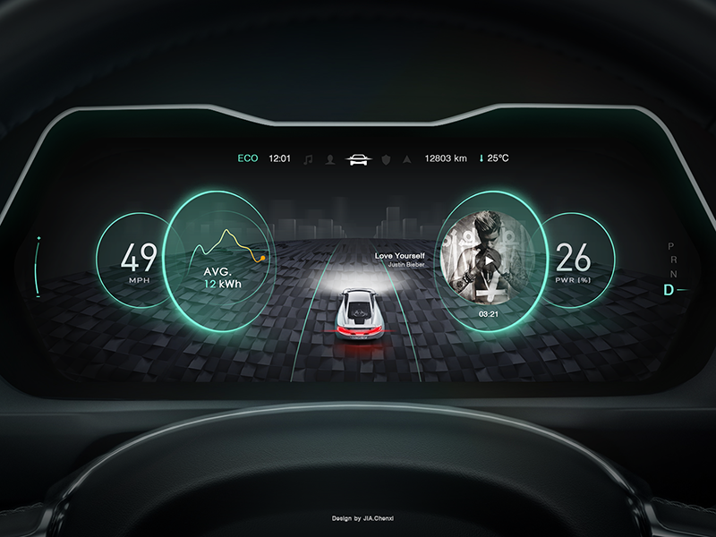 New Design in Car Dashboard No.3 by Yo.Jia on Dribbble