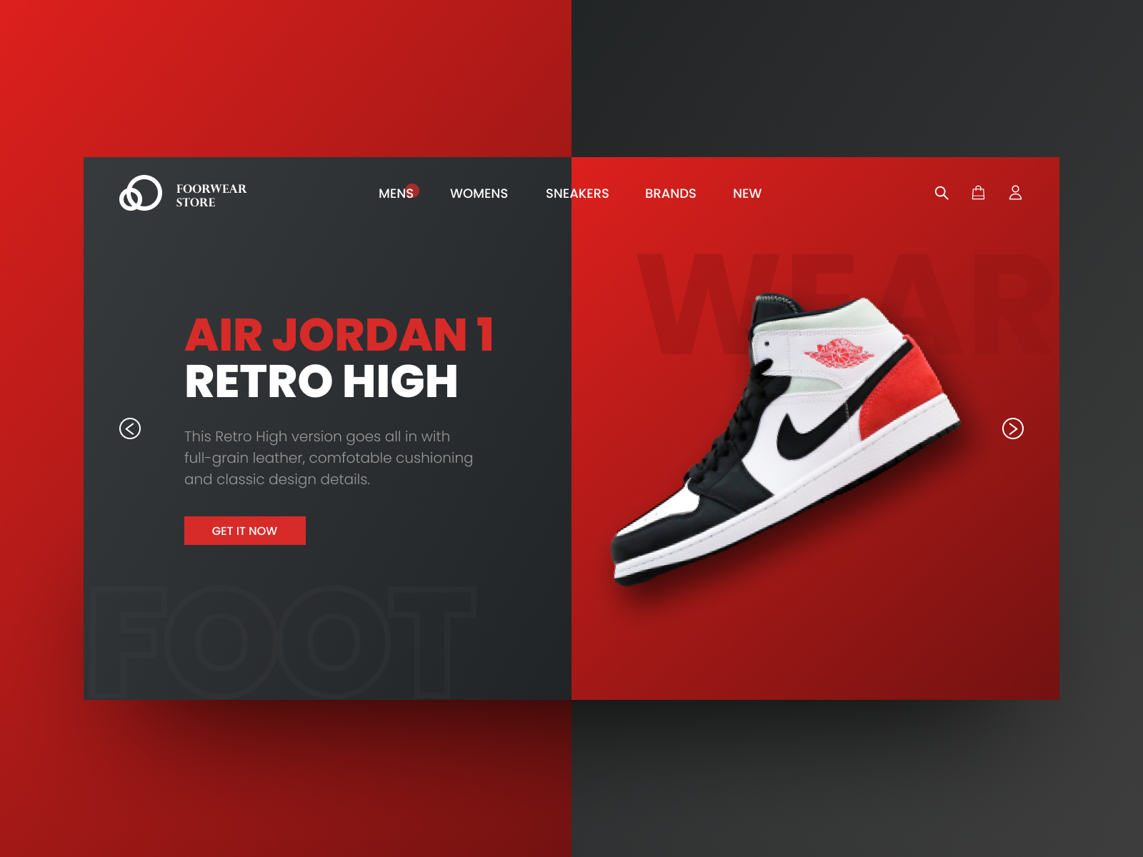 Footwear store Home page by Ramasastro.p on Dribbble