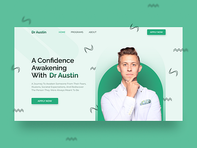 Dr Austin - Personal Website clean design doctor healty homepage landing page medical minimalist modern personal portfolio portfolio website psychology simple ui ui design uiux ux web design website