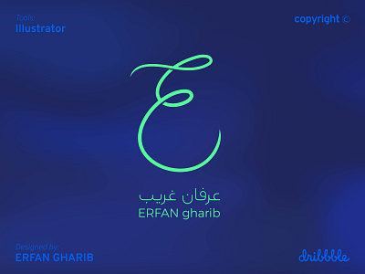 ErfanGharib (My) Personal Logo branding design logo typography