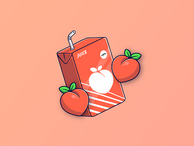 Vector Peach Juice😋 design graphic design illustration vector