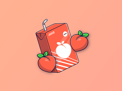 Vector Peach Juice😋