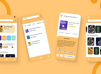 Bookie app design ui ux