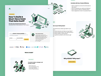 Asaas Product landing page figma landing page newsletter saas