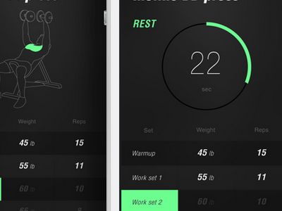 Gymflow app design fitness flat interactive ui