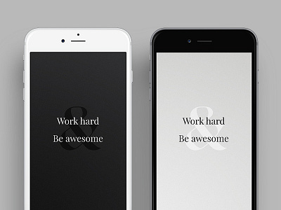 Work Hard & Be Awesome bkg image design ios iphone quote screen screensaver wallpaper work hard