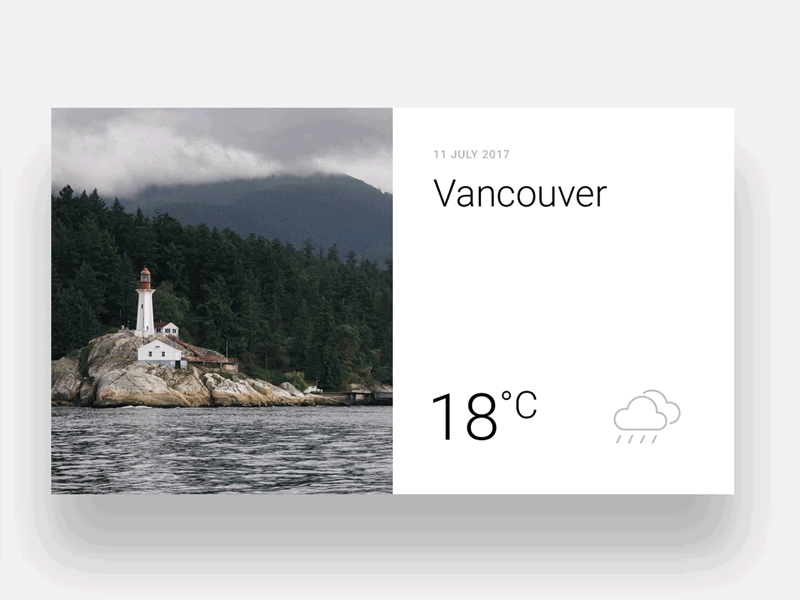 Weather widget dribbble