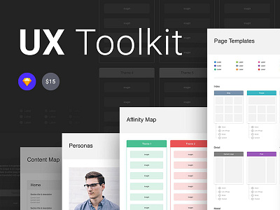 UX Toolkit map persona sitemap sketch templates toolkit ui ux