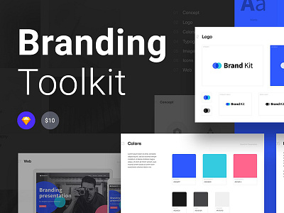 Branding Kit for Sketch brand branding logo sketch template ui ux