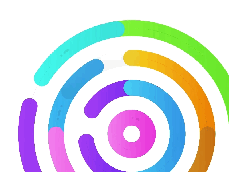 Circles graphic chart circles colorful graph motion parallax