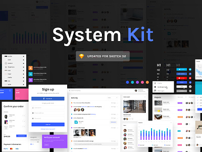 System Kit design system kit mobile responsive sketch system ui ui kit ux