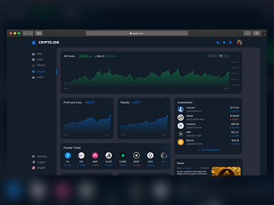 Crypto Dashboard with Animation