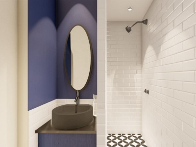 Salle de bain - Studio a Paris 3d 3dmodeling architecture architecture design armand mohamadi design jouyoffice lumion minimal minimal salle d bain rendering salle de bain design wc design