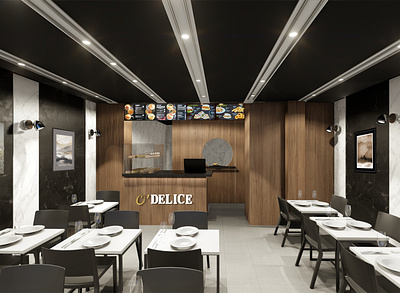 Restaurant O'delice 3d 3dmodeling architecture architectureinterieur armand mohamadi design interieurdesign jouyoffice lumion paris restaurant paris restaurant design rendering restaurant design restaurantdesign