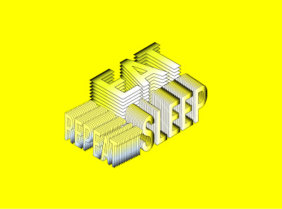 Isometric text effect sample effects gradient grapi illustrator isometric text effect