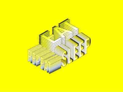Isometric text effect sample