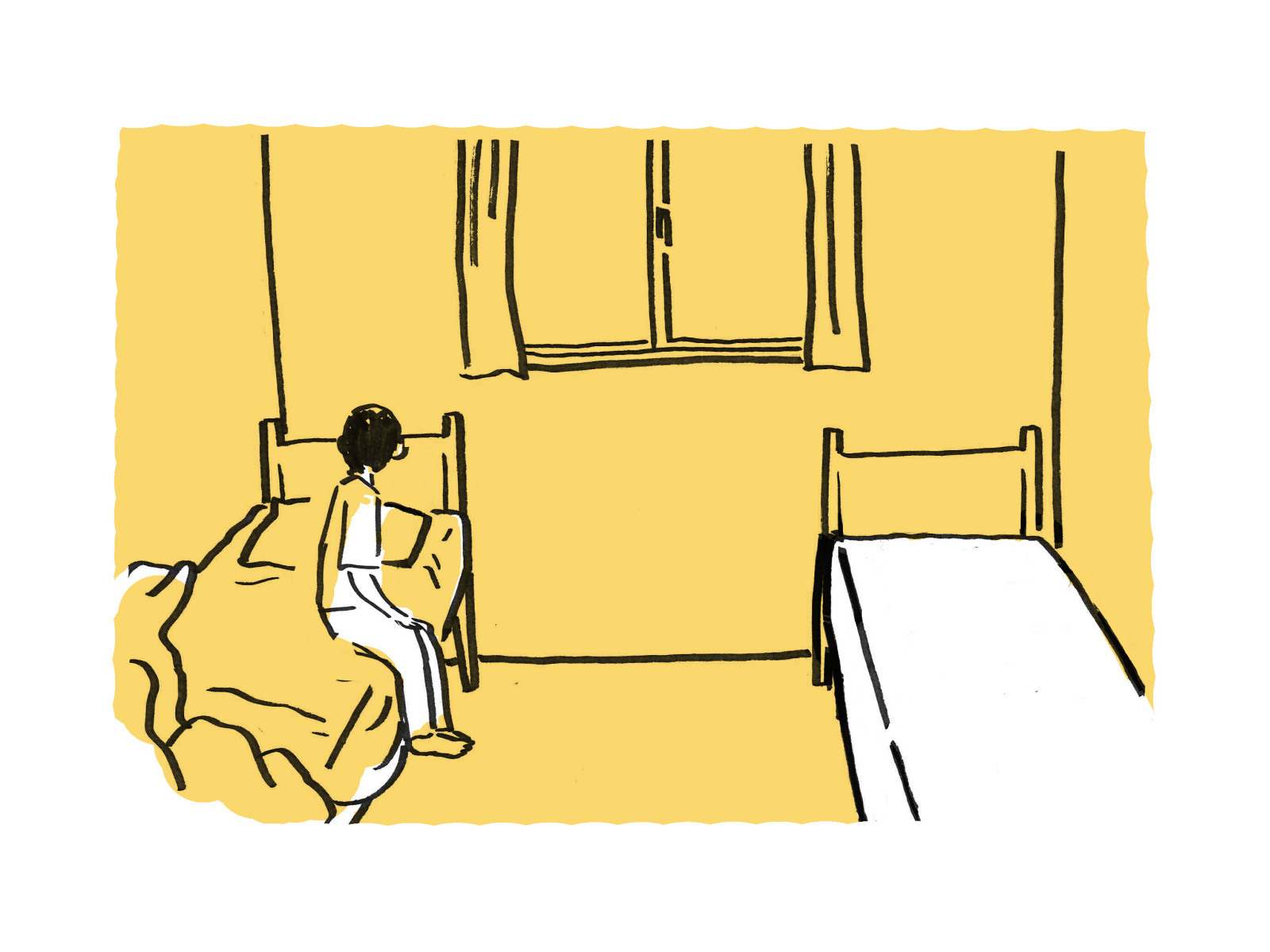 Illustration Two Beds by Chairin Kim on Dribbble