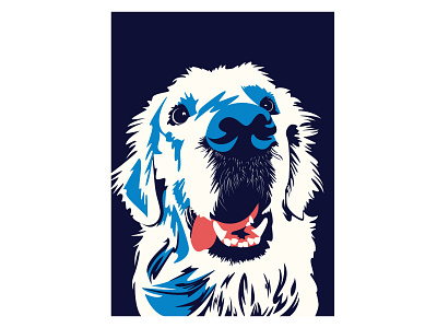 Murphy abstract blues digital art dog dog illustration illustration portrait poster vector
