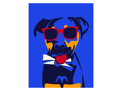 Wyatt abstract design digital art dog dog illustration illustration illustrator poster vector