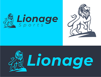 Lionage Logo Design 3d behance branding design freelancing graphic design illustration logo logo design minimal professional vector