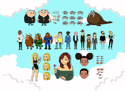 CharacterS 2 2d 2d character 2danimation characterdesign illustration vector video editing