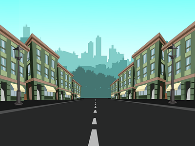 2d animation city background