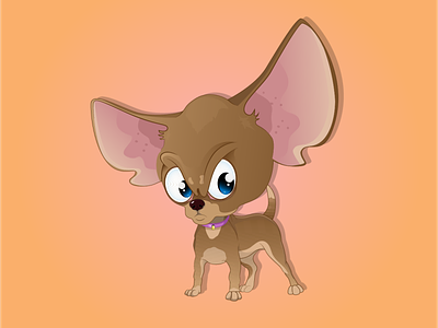 Angry Cute Dog 2d 2d character 2danimation angry baby big ears characterdesign chihua hua children book illustration cute design dog small dog doggy home pet illustration little dog nice pet vector