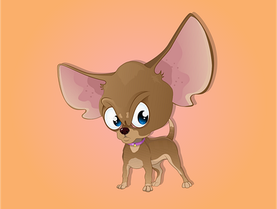Angry Cute Dog 2d 2d character 2danimation angry baby big ears characterdesign chihua hua children book illustration cute design dog small dog doggy home pet illustration little dog nice pet vector